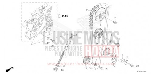 CHAINE A CAMES/TENDEUR CRF125FS de 2025